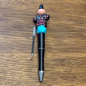 Fun Medical Themed Pen with Black and Blue Design